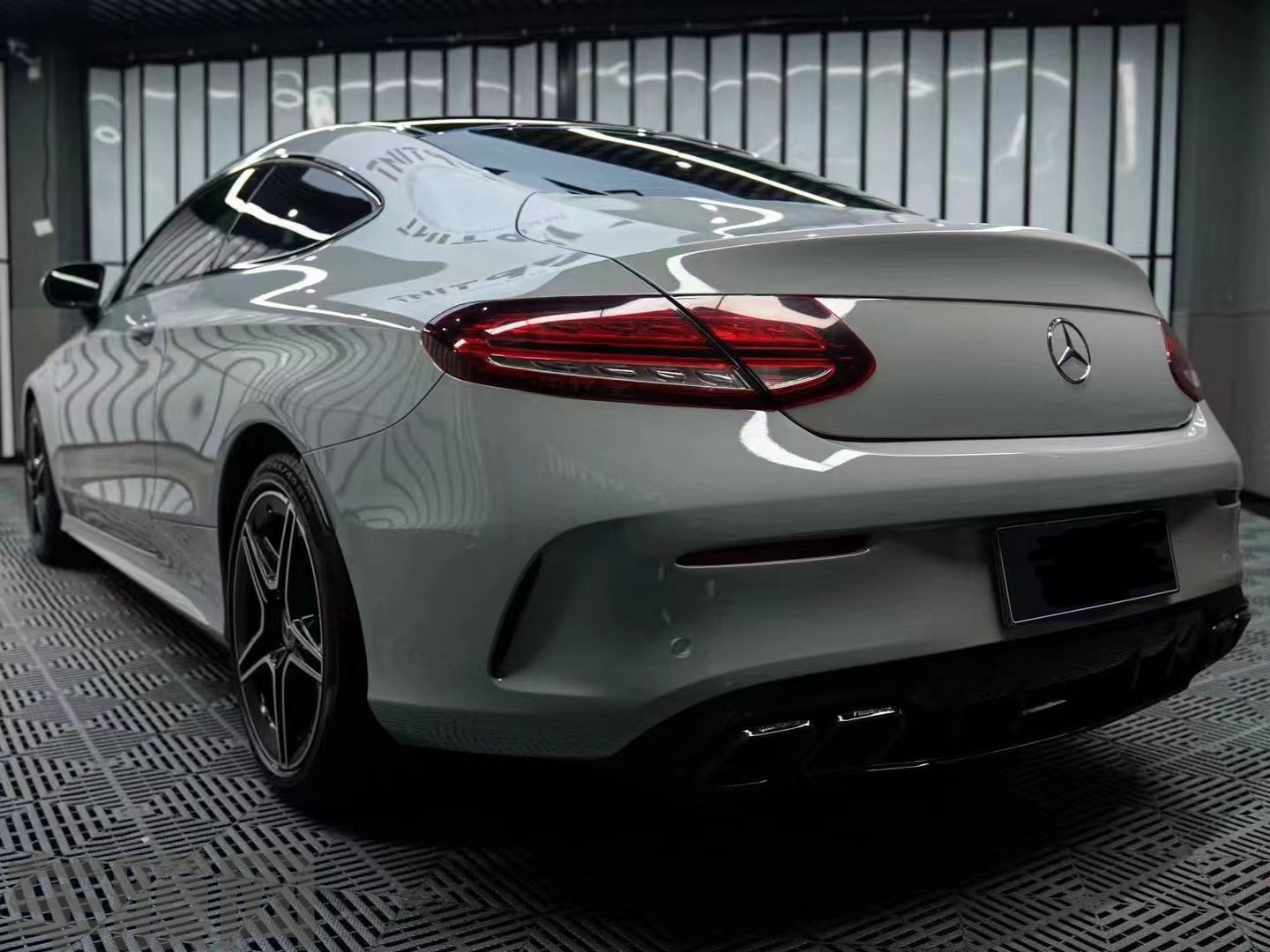 奔驰C Coupe PET哑灰改色膜 效果图