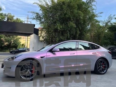 特斯拉Model 3 梦幻火山灰改色膜 效果图