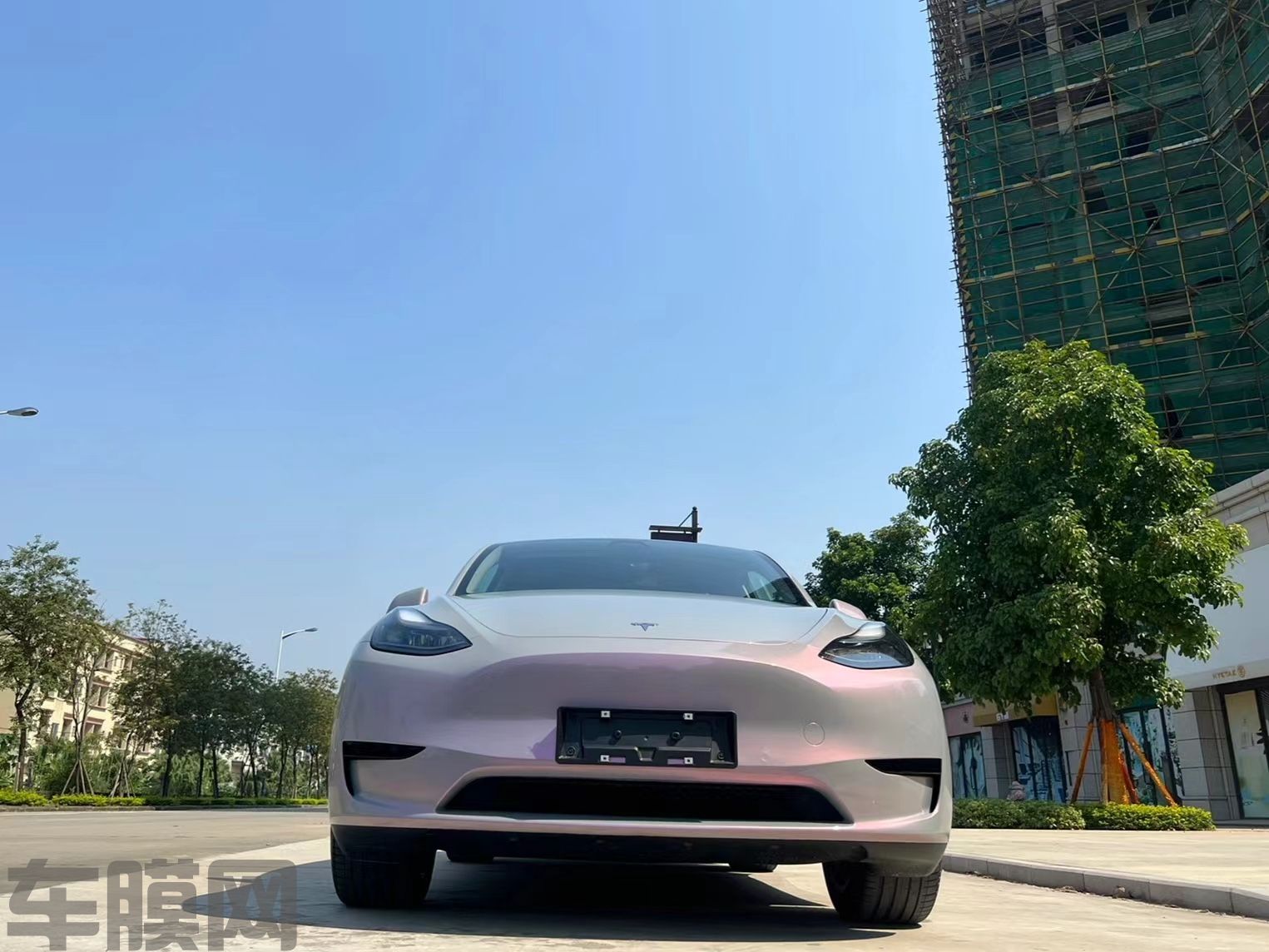特斯拉Model 3 梦幻火山灰改色膜 效果图
