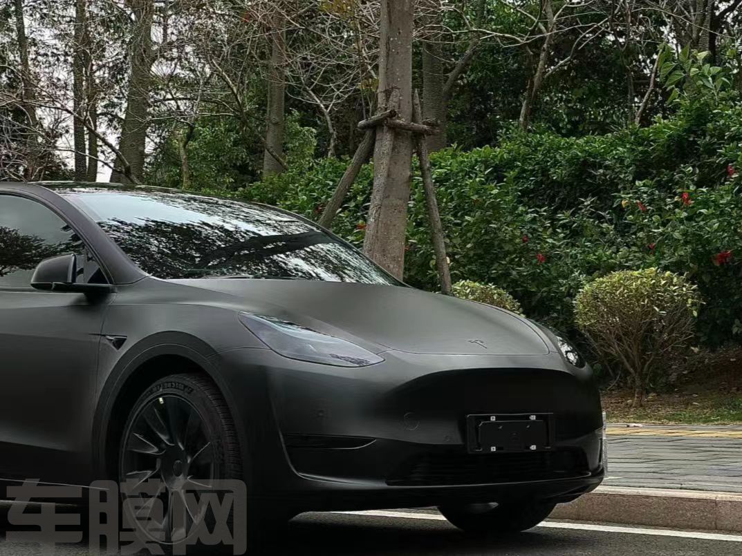 特斯拉Model Y 超哑黑改色膜 效果图