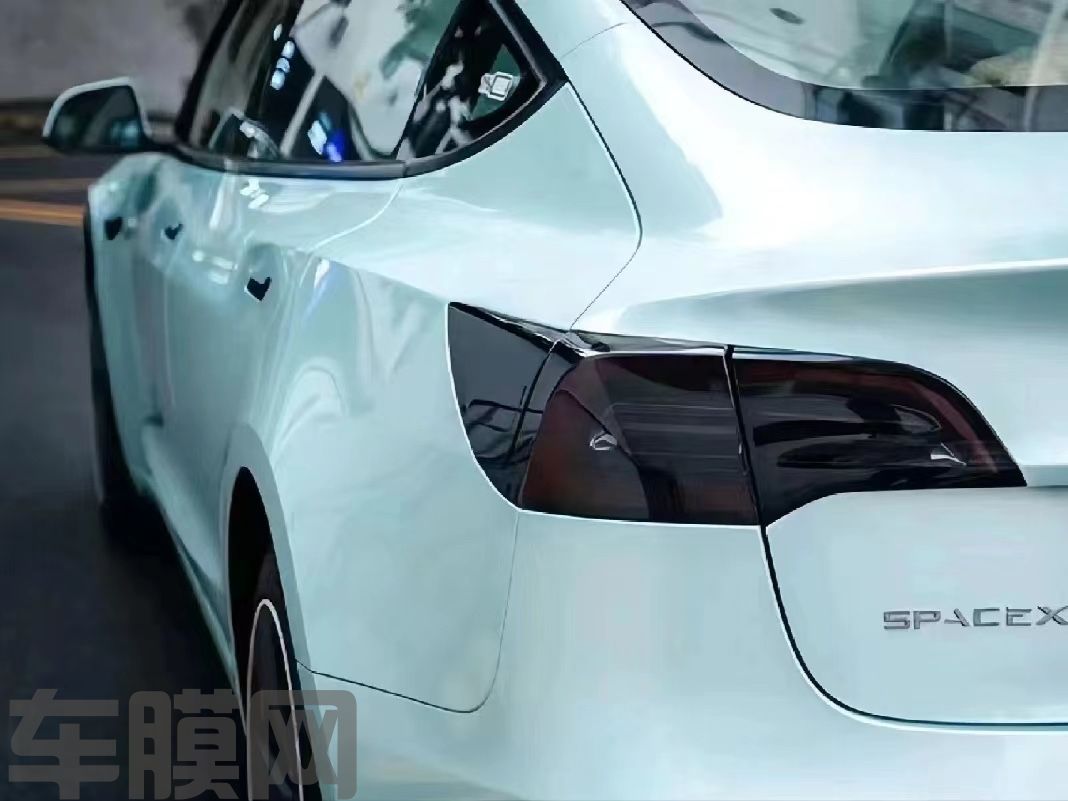 特斯拉Model 3 马卡龙月光玉改色膜 效果图