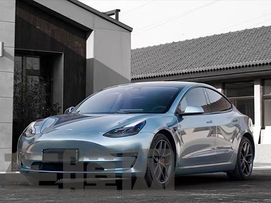 特斯拉Model 3 索玛托蓝改色膜 效果图