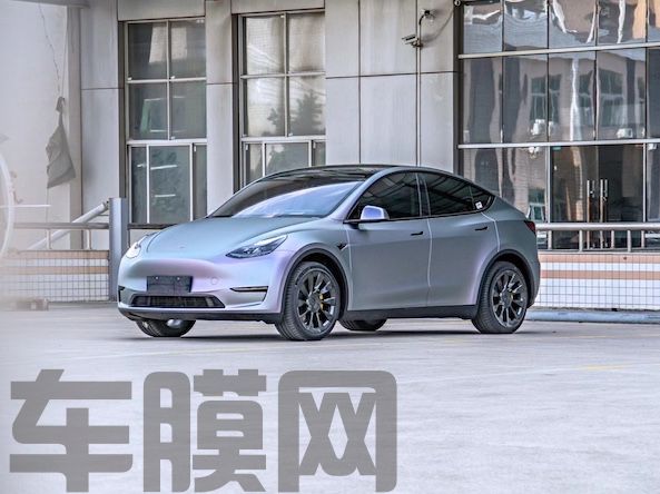 特斯拉Model Y 卡普里灰紫改色膜 效果图
